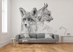Mural Lis I Ryś - Fox Lynx