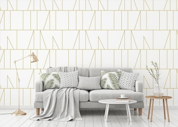 SHARP SHIFT White/Gold 100cm_x_300cm