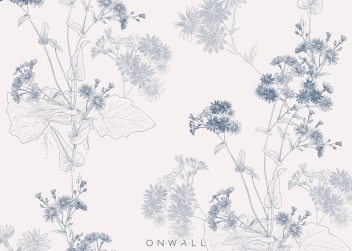 Tapeta Flowers Blue