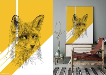 Grafika Lis - Fox Color Gold