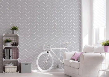 Tapeta Waves Grey