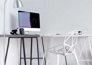 Tapeta Square Stripes Color Light Grey