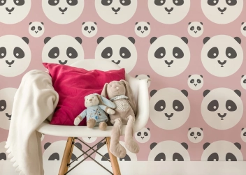 Tapeta Panda Kids Color Baby Pink
